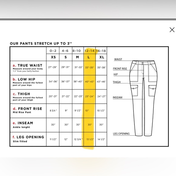 Anatomie Kate skinny cargo lightweight pants size: L - Picture 3 of 3